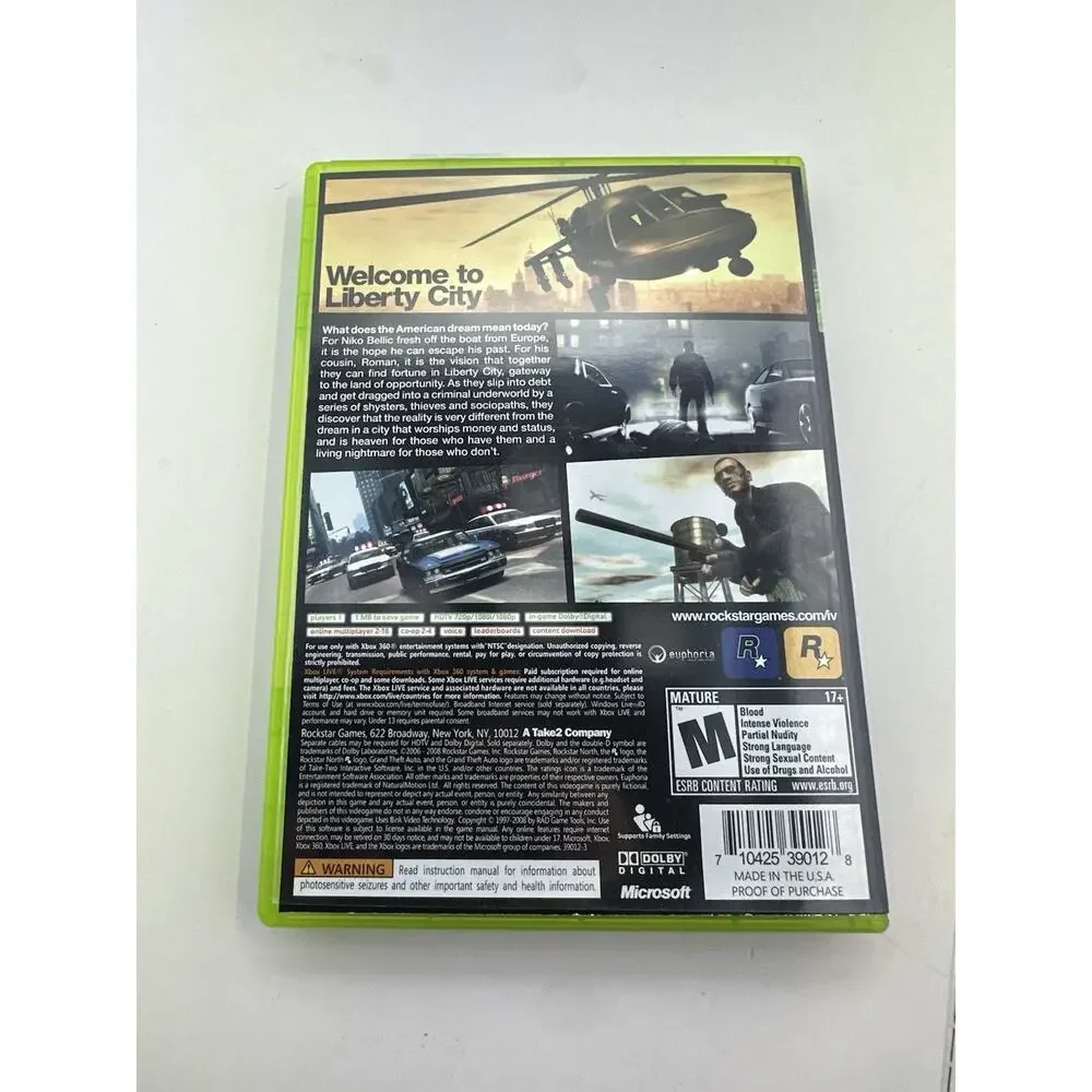 Grand Theft Auto IV 4 Microsoft Xbox 360 CIB W Map Retro Vintage Fast Shipping